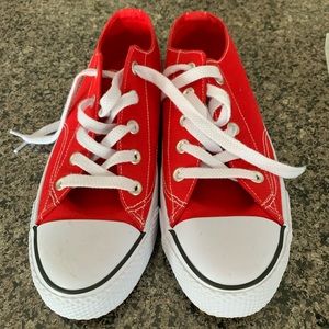 Size 8.5 red sneakers